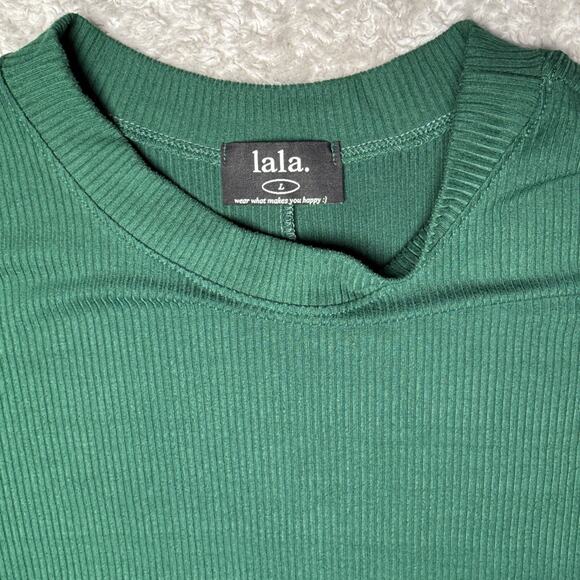 Dressed in LaLa Lex Original Hunter Green Ribbed Playsuit Womens Size L NWOT - Picture 4 of 13
